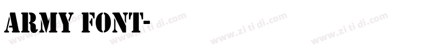 Army font字体转换
